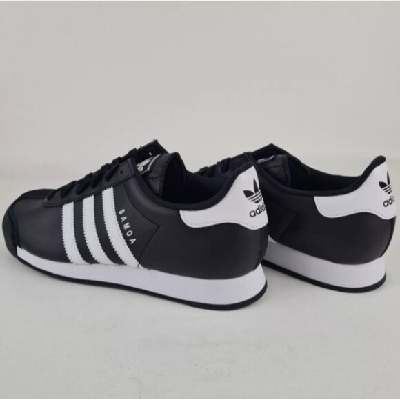 Adidas Originals SAMOA J G20687 Leather Shoes Black White - Picture 10 of 13